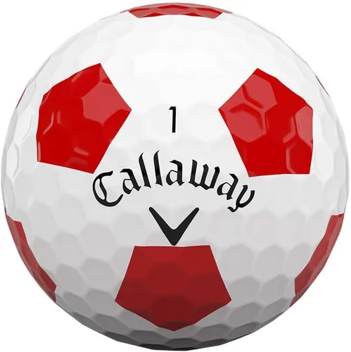 Vista 3 de Pelotas de golf suaves cromadas Callaway 2020 Truvis rojo/blanco