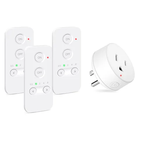 Vista 135 de NineLeaf - Enchufe de salida de control remoto, interruptor de luz de encendido y apagado inalámbrico desmontable 500FT Light Plug Decorator