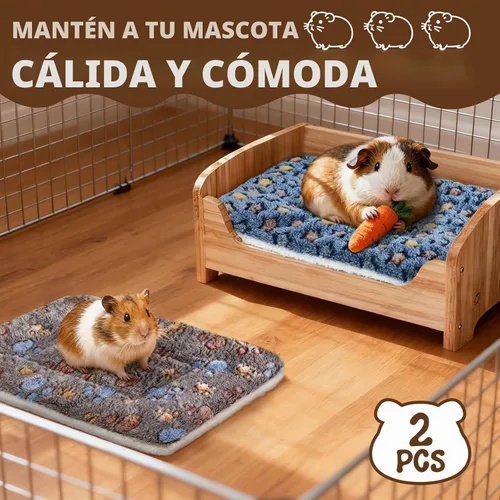 Vista 6 de 2 piezas de cama para conejillo de indias, colchón lavable para conejo pequeño, acolchado para animales pequeños, almohada para conejillo de indias