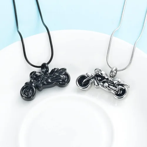Vista 18 de Imrsanl Joyería de cremación para cenizas, motocicleta, automóvil pequeño, collar de urna de tractor para cenizas para hombres, recuerdo
