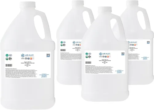 Vista 5 de Lab Alley Aceite MCT, coco orgánico USDA, certificado Kosher, Halal, sin OMG, 1 galón