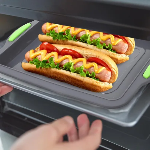 Vista 8 de BESTonZON Molde de silicona para tartas de 13 x 9 pulgadas, resistente al calor, antiadherente, utensilios para hornear para horno multifunción