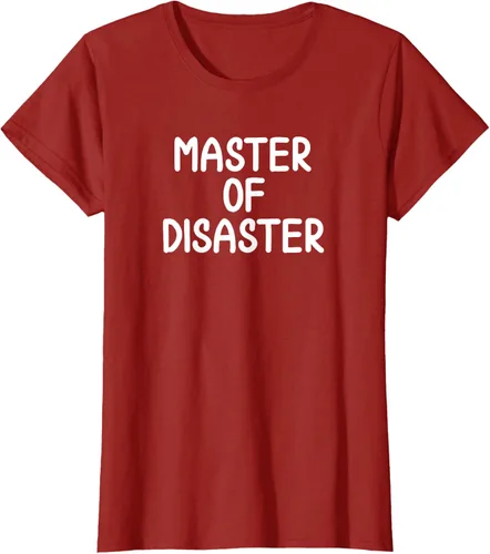 Vista 25 de Camiseta divertida con texto en inglés "Master Of Disaster