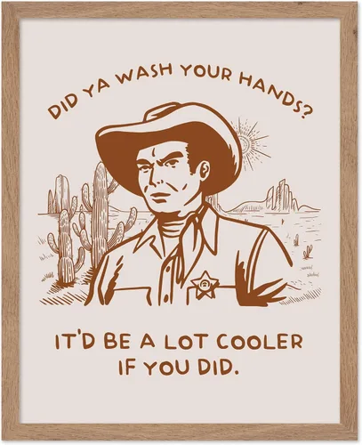 Vista 156 de Poster Master Póster de You've Yeed Your Last Haw - Impresión retro de vaquero marrón - Arte occidental - Arte moderno - Arte del salvaje oeste