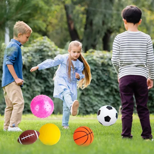 Vista 5 de Pelotas para niños pequeños de 1 a 3 años, pelota deportiva para niños pequeños, juguetes al aire libre, juego de 7 bolas de espuma para niños