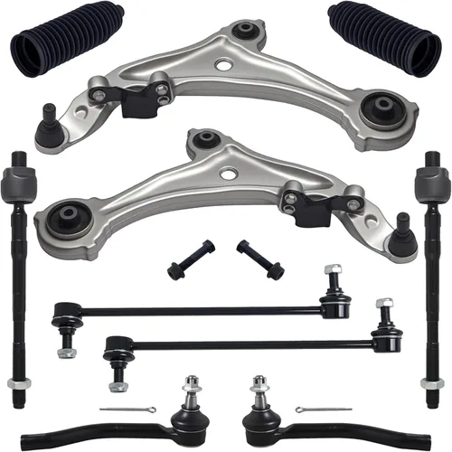 Vista 18 de TUCAREST 2 piezas K620354 K620355 izquierda derecha delantera inferior brazo de control y conjunto de rótula compatible con 2000-2003 Ni-ssan