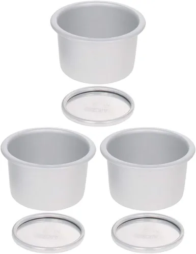 Vista 20 de Othmro Recipientes de alimentos de papel de aluminio de 3.2 x 1.5 pulgadas (DiaxH), bandejas desechables para llevar, 100 sartenes redondas de papel