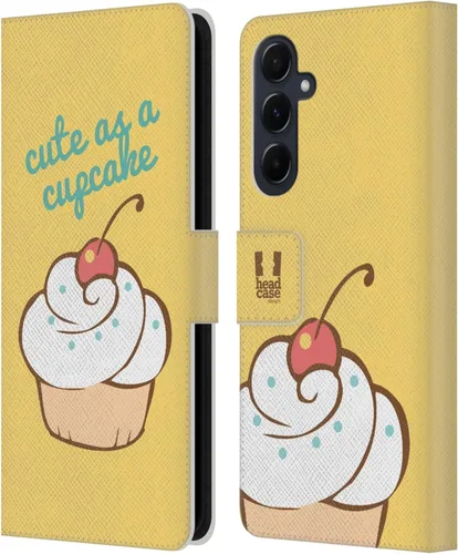 Vista 208 de Head Case Designs Assortment Cupcakes Happiness Leather Wallet Case Compatible with Samsung Galaxy A07 4G Surtido