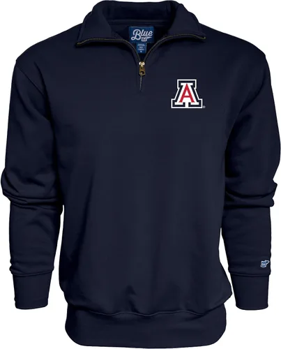 Vista 53 de Blue 84 Sudadera con cremallera de un cuarto para hombre de la NCAA