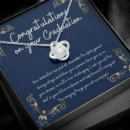Vista 4 de BellezaNova Graduation Necklace For Her 2023 - Graduation Necklace 2019 For Women, Para La Reina De Mi Vida - Collar De Amor Infinito, Regalos Para