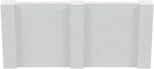 Vista 202 de EverBlock Kit de pared de 5 x 4 pies Bloques de construcción modulares Sistema de pared para edificios, pantallas y estructuras Divisor