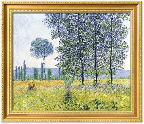 Vista 140 de IPIC - Reproducción artística de los lirios de agua de Claude Monet 1906, impresiones giclée coinciden con el marco dorado clásico, arte de pared