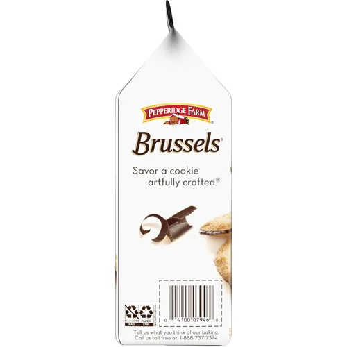 Vista 7 de Pepperidge Farm Galletas de chocolate oscuro de Bruselas, 15 Galletas de encaje, bolsa de 5.25 oz