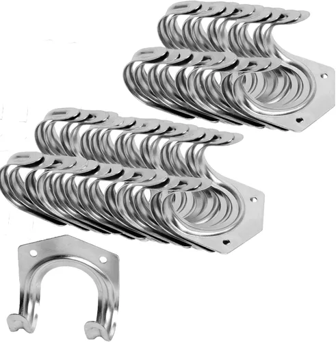 Vista 5 de Ganchos de almacenamiento universales de metal galvanizado para herramientas de jardín (paquete de 5)