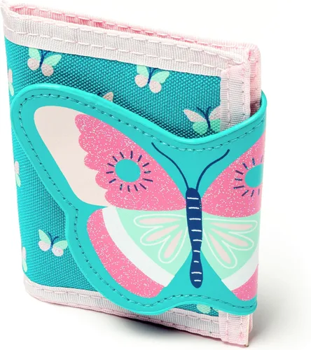 Vista 32 de Stephen Joseph, Billetera unisex para niños y niñas con diseños de apliques, cartera serigrafiada con bolsillo para monedas con cremallera, avión