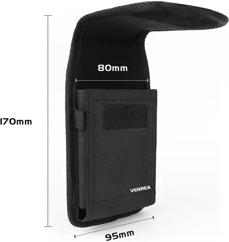 Vista 2 de TC53 TC58 TC21 TC26 Funda de escáner, funda de transporte resistente, soporte con clip de metal y trabillas para cinturón compatible con EDA50 EDA51