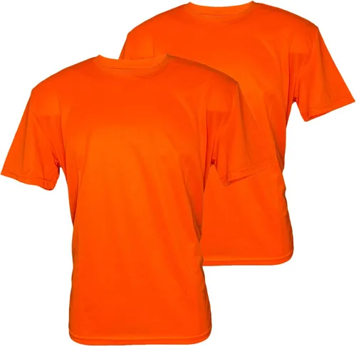Vista 2 de Glory Max Paquete de 2 camisetas de trabajo de alta visibilidad, de manga corta, de secado rápido