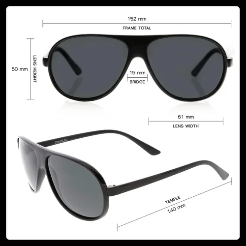 Vista 4 de zeroUV Gafas de sol estilo aviador retro de los años 70 para hombres y mujeres, gafas bloqueadoras azules UV400 vintage de 2.402 in
