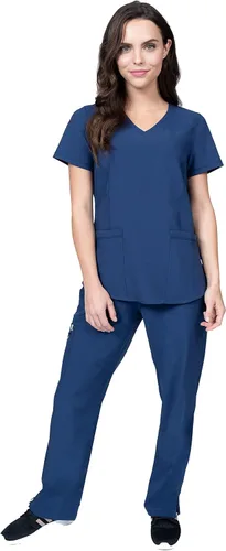 Vista 7 de Conjunto de ropa quirúrgica para mujer, 8 bolsillos, elástico en 4 direcciones y pantalón cargo para enfermeras, veterinarios, dentistas Elements