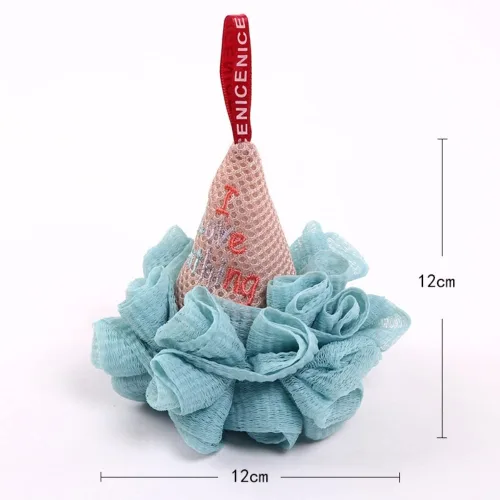 Vista 2 de Pelotas de baño de helado para niños, esponja de ducha para baño, limpiador corporal, depurador, esponja exfoliante para la piel, accesorios de baño