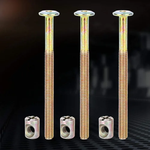 Vista 3 de 10 Pack M6 X 60mm Tuercas de perno de cañón, Juego de Chazcool para muebles, cunas, camas, sillas, cunas, piezas de conector de repuesto (60mm)