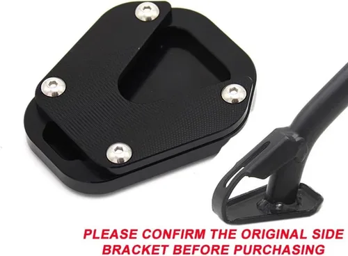 Vista 2 de Motorcycle Kickstand Extension Pad for Benelli TRK502 TRK 502 2020 2021 Foot Side Stand Support Plate Enlarger (Color : B Black)