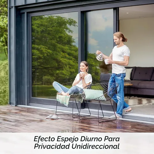 Vista 9 de DOWELL Película de privacidad unidireccional para ventana con 3 herramientas, tinte de ventana para control de calor del hogar, bloqueo solar anti