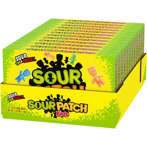 Vista 15 de SOUR PATCH KIDS Caramelos suaves y masticables, caramelos a granel, cajas de 12 - 3.5 onzas