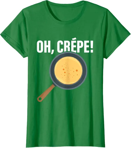 Vista 34 de Divertido juego de palabras "Oh, Crepe!" para crepes y pasteleros, Negro