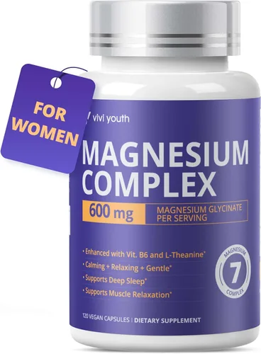 Vista 10 de Complejo de magnesio 7 para mujeres con 600 mg de glicinato, 60