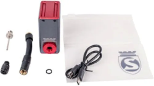 Vista 4 de SILCA ELETTRICO - Bomba eléctrica para bicicleta, bomba digital para neumáticos de bicicleta con apagado automático, recargable USB-C, ultraligera