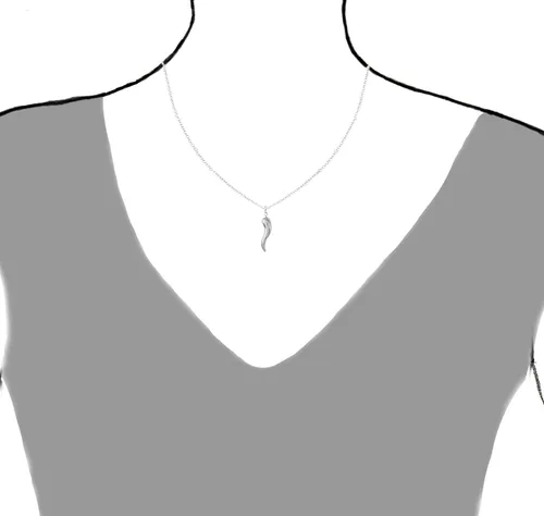 Vista 3 de Ritastephens - Collar de cadena de cuerno italiano (16.0in, 18.0in, 20.0in)