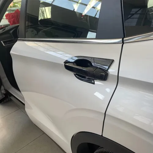 Vista 3 de Accesorios de automóvil aptos para Mitsubishi New Outlander 2022 2023 Cubierta de manija de puerta exterior con orificios de entrada inteligentes