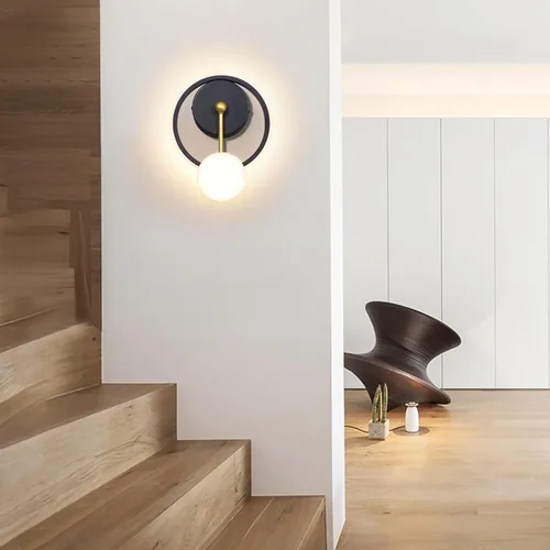 Vista 5 de XEYOU Aplique de pared moderno de 18 W, iluminación LED para interiores, lámpara de pared creativa con forma de reloj, decoración de pared