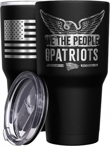 Vista 49 de We The People Holsters - Vaso térmico de 30 onzas, 0% Liberal, Negro