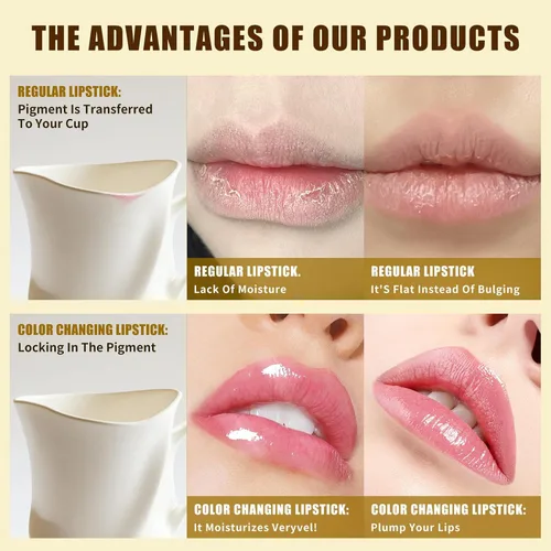 Vista 3 de Lápiz labial que cambia de color, lápiz labial para mujeres mayores, lápiz 1