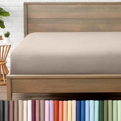 Vista 33 de Bare Home - Sábana bajera de microfibra 1800 muy suave y duradera, para colchones altos tamaño individual, color blanco Deep Pockets 6 to 15