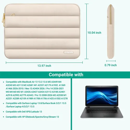 Vista 2 de MOSISO - Funda para laptop de 13.3 pulgadas, 13-13.3 pulgadas Arena