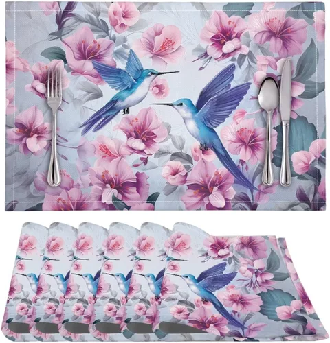 Vista 76 de BIGCARJOB Mantel individual de diseño personalizado, 4 piezas, tapete de mesa resistente al corazón, 12 x 18 pulgadas 1-diseño personalizado