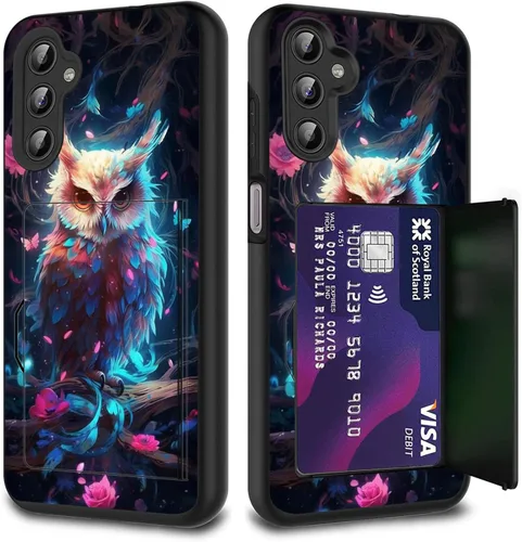 Vista 95 de Funda híbrida de doble capa con función atril para Samsung Galaxy A16 5G de 6.9 pulgadas, diseño de vaca con bandera estadounidense