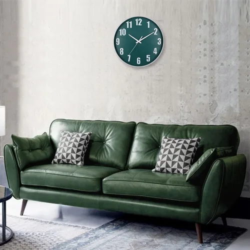 Vista 4 de HZDHCLH Reloj de pared de 12 pulgadas, funciona con pilas, reloj de pared moderno para sala de estar, dormitorio, cocina, oficina, reloj verde