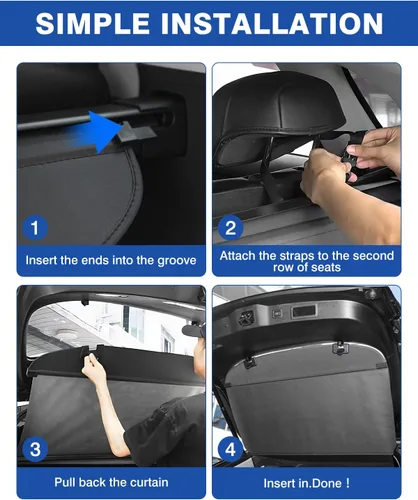 Vista 7 de Autorder Cubierta de carga mejorada para Mazda CX-5 CX5 2017-2025 Accesorios Cubierta de sombra para maletero con red de carga de almacenamiento sin