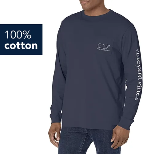 Vista 4 de Vineyard Vines Camiseta de manga larga Vintage Whale Pocket