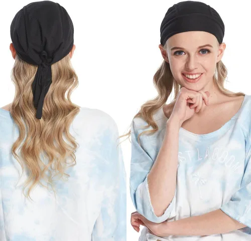 Vista 2 de Gorro de calavera de trapo de rocío que absorbe el sudor para hombres, bandana y sombrero envolvente