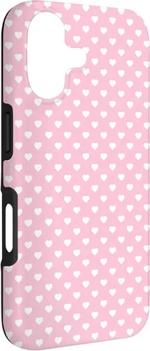 Vista 3 de Hearts Pattern Light Pink White Valentine Case for iPhone 17