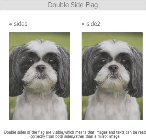 Vista 4 de Hokkien Hermosa bandera de jardín de perro Shih Tzu de doble cara de 12 x 18 pulgadas, banderas decorativas de jardín pequeñas, decoración de césped