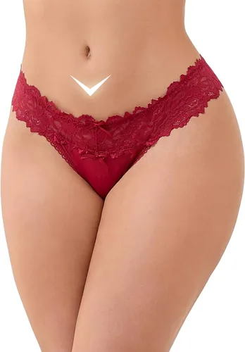 Vista 48 de ohyeah Tangas sexy de encaje tangas bragas de tiro bajo ropa interior para mujer de algodón entrepierna braga tangas bragas 4-18