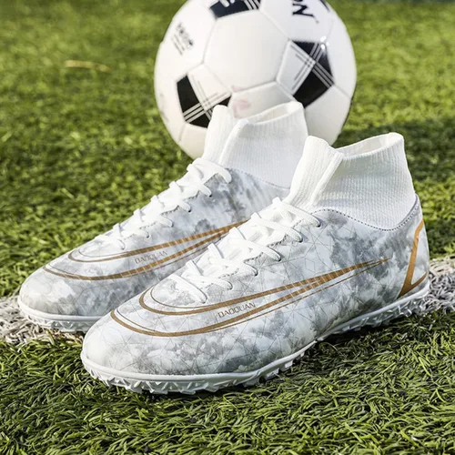 Vista 5 de Botas de fútbol para hombre zapatos de fútbol profesionales de alta calidad transpirables atléticas para interiores y exteriores