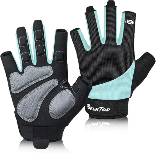 Vista 8 de Seektop Guantes de entrenamiento para hombres y mujeres, guantes de levantamiento de pesas con protección completa, excelente agarre, gimnasio