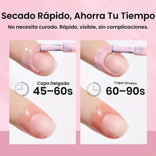 Vista 5 de Beetles - Látex líquido sin olor para uñas, 0.5 onzas líquidas, color rosa